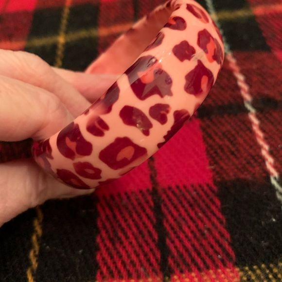 Pink leopard bangle EUC VINTAGE - Picture 3 of 4